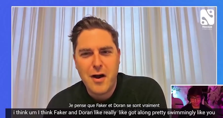 T1 CEO：觉得Faker和Doran相处真的很融洽 他们非常的哥们